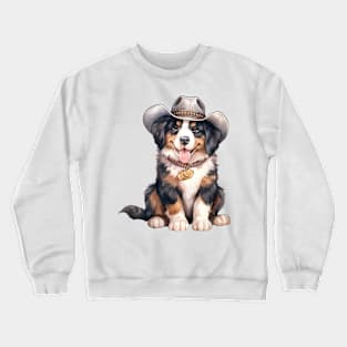 Cowboy Bernese Mountain Dog Crewneck Sweatshirt